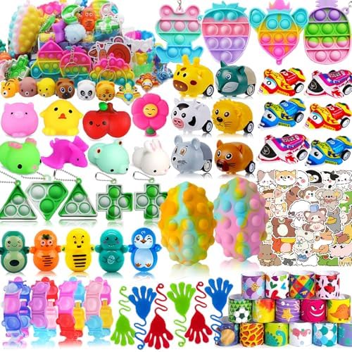 114 Pack Party Favors for Kids 3-5 4-8-12, Treasure Box Toys for Classroom Prizes, Pinata Filler, Goodie Bag Stuffers, Treasure Chest Carnival Prizes Bulk Toys