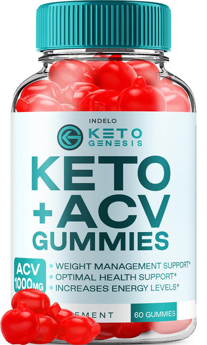 Keto Genesis ACV Gummies Advanced Gummies 1000mg, Genesis Keto + ACV Gummies Apple Cider Vinegar Genesis ACV Gummies Dietary Supplement Genesis Gummies Reviews Vitamin B12 B6 (60 Gummies)