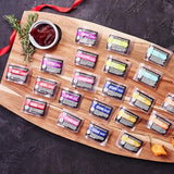 Man Crates Jerky Advent Calendar Featuring "Cow Caroler" Artwork – Includes 25 Festive Flavors of Beef Jerky – Delicious Flavors Like Orange Habanero, Rootbeer and More