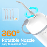 Bitvae Water Flosser for Teeth, Portable Mini Water Flosser, Cordless Water Teeth Cleaner Picks with Telescopic Water Tank, Type-C Rechargeable Oral Irrigator for Travel & Home (Frost White)