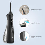 LF Water Dental Flosser for Teeth with 6 Jet Tips, 4 Modes, Professional Cordless Cleaner Picks for Teeth Cleaning, IPX7 Waterproof, Portable, Rechargeable Power Floss Oral Irrigator for Home Travel