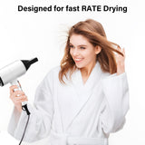 SHRATE Ionic Hair Dryer, Professional Salon Negative Ions Blow Dryer, Powerful 1800W for Fast Drying, 3 Heating/ 2 Speed, Cool Button, Damage Free Hair with Constant Temperature, Low Noise, White