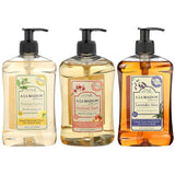 A LA MAISON Liquid Soap, Lavender, Peach, Lemon - Uses: Hand and Body, Triple Milled, Essential Oils, Plant Based, Vegan, Cruelty-Free, Alcohol & Paraben Free (16.9 oz, 3 Pack)