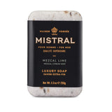 Mistral Bar Soap Organic, Mezcal Lime, Large Bar, Natural Exfoliation