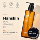 Hanskin Alpha Hydroxy Acid Pore Cleansing Oil, Sample Trial Mini Size, Exfoliating Makeup Remover Facial Cleanser Set, Moisturizing [30 ml/Pack of 3]