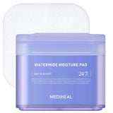 MEDIHEAL Watermide Moisture Pad - Square Cotton Facial Toner Pads with Icelandic Glacial Water - Improve Skin Temperature, Hydrating Toner Pads to Dry, Puffy, Coarse Skin -Vegan Eco Silk Pads,100 Pads