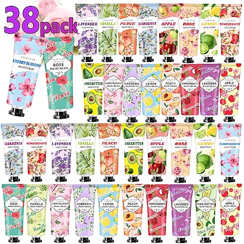 38 Pack Hand Cream Bulk Gifts,Valentines Day Gifts for Her,Nurse Gifts for Women Teacher Appreciation Gifts,Small Gifts for Coworkers,Birthday Return GiftsTravel Size Hand Lotion for Dry Cracked Hands
