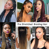 Liang Dian Pre Stretched Braiding Hair 8 Pack 22 Inch Hot Water Setting Professional Soft Yaki Texture Synthetic Hair Extensions (22 Inch, T1B/30/27)