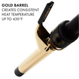 Hot Tools Pro Signature Gold Curling Iron | Long-Lasting, Defined Curls, (1 in)