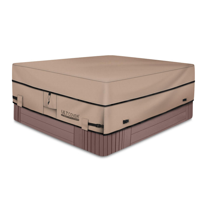 ULTCOVER Waterproof 600D Polyester Square Hot Tub Cover Outdoor SPA Covers 90 x 90 inch