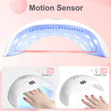 Gel UV LED Nail Polish Lamp, LKE Nail Dryer 40W LED Light with 3 Timers Professional for Nail Art Tools Accessories White