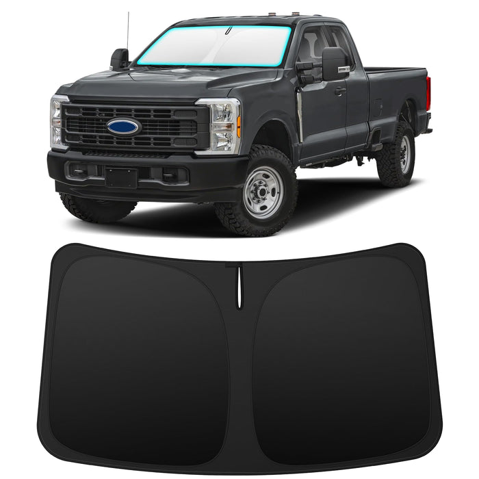INSAUTO Custom Fit Windshield Sun Shade Accessories for Ford F250 F350 F450 2017-2026, Foldable Front Window Sunshade, UV & Heat Reflector, Keeps Interior Cool, Includes Storage Bag