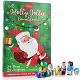 Madelaine Chocolate 2023 A Holly Jolly Christmas Countdown Advent Calendar Filled With 24 Assorted Milk Chocolate Holiday Treats - 3 Pack of Chocolates