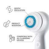 Clarisonic Normal Facial Cleansing Brush Head Replacement Set Compatible with Mia 1, Mia 2, Mia Fit, Alpha Fit, Smart Profile Uplift and Alpha Fit X, 2 Count