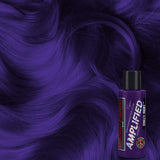 MANIC PANIC Violet Night Hair Color - Amplified - Semi Permanent Hair Dye - Cool Dark Purple Color - For Dark & Light Hair - Vegan, PPD & Ammonia-Free - For Coloring Hair on Men & Women