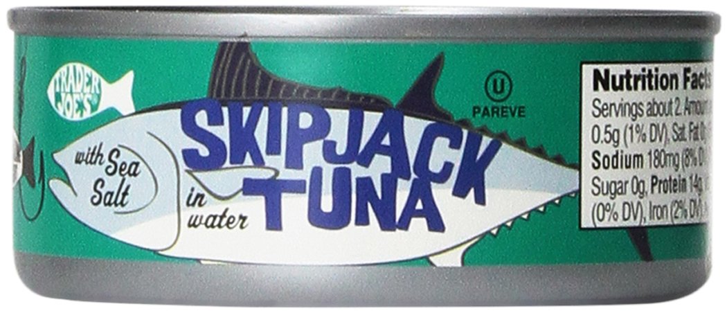 TRADER JOE'S Skipjack Tuna In Water with Sea Salt - Pack of 3