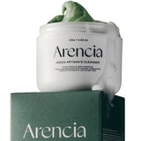 Arencia Korean Rice Mochi Face Cleanser & Daily Scrub - Moisturizing, Brightening & Deep-Cleansing - All Skin Types, Vegan, Organic - with Rice Powder, Rice Water & Green Tea (4.23oz)