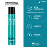 SexyHair Healthy So Touchable Weightless Hairspray, 9 Oz | Light Hold and Shine | All Hair Types