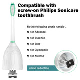 Toothbrush Heads for Philips Sonicare Replacement Brush Heads Medium Soft Dupont Bristles Electric Toothbrush Replacement Heads Fit E-Series Essence Xtreme Elite Advance and CleanCare, 6 Pack