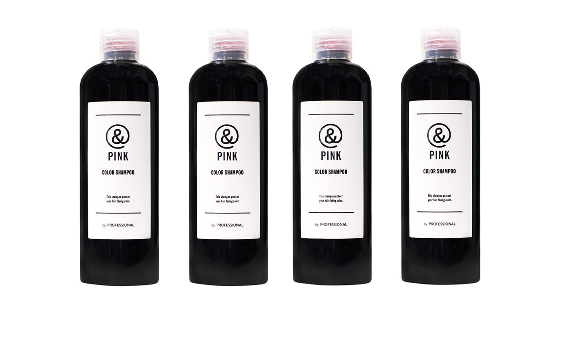 PRIZE Salon Exclusive & Series Organic Herbal Extracts Color Shampoo Pink Shampoo (Set of 4)