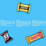 SNICKERS, TWIX, & MILKY WAY Minis Halloween Chocolate Candy Bars Variety Pack, 150 Ct Bulk Bag