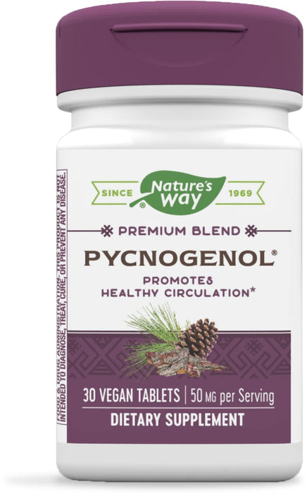 Nature's Way Pycnogenol, Promotes Healthy Circulation*, 30 Vegan Tablets