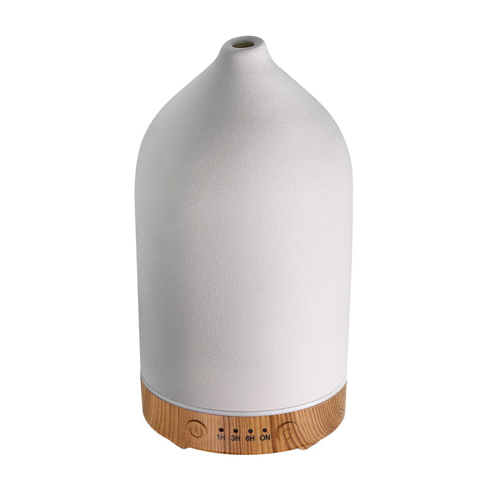 Gooamp 200ML Ceramic Diffuser,Aromatherapy Diffuser,Essential Oil Diffuser with 7 Color Lights Auto Shut Off for Home Office Room,Wood (1/3/6/ON hrs Working time)
