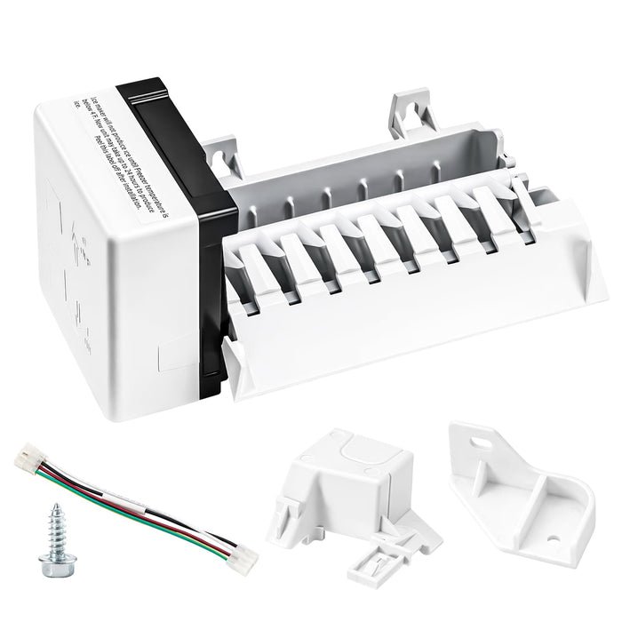 Nurfosttek 2198597 Ice Maker, 185W 115V 60Hz, Compatible with Whirlpool Maytag KitchenAid Amana Refrigerator, Replaces W10122502 626663 1016069 2198678, High Efficiency Ice Making