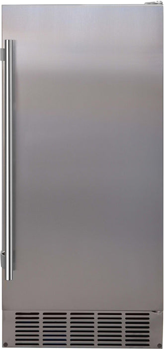 EdgeStar IB250 15 Inch Wide 20 Lbs. Capacity Free Standing and Undercounter Ice Maker with 25 Lbs. Daily Ice Production - Stainless Steel
