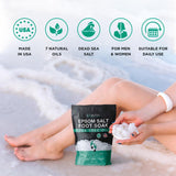 Tea Tree Oil Foot Soak with Epsom Salt - Made in USA - for Toenail Health, Athletes Foot, Stubborn Foot Odor, Softens Calluses & Soothes Sore Tired Feet - 2 LB