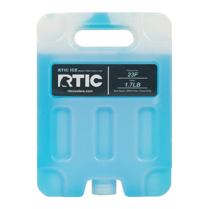 RTIC Refreezable Reusable Cooler Ice Packs Cold Ice Chest Pack Long-Lasting Break-Resistant for Food, Drink, Travel and Storage, 2 Pack, Medium