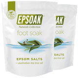 Tea Tree Oil Foot Soak with Epsoak Epsom Salt - 4 lbs. (Qty. 2 x 2 lb. Bags) Fights Athlete's Foot & Unpleasant Foot Odor - Made in USA