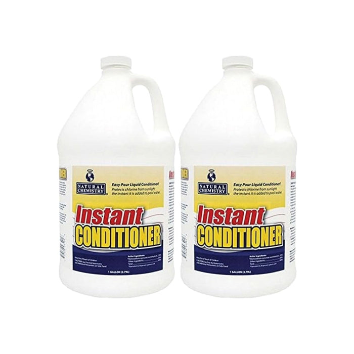 Natural Chemistry Instant Pool Water Conditioner, 1 Gallon, Pack of 2, Protects Chlorine from Sunlight, Instantly-Dissolving and Easy to Use