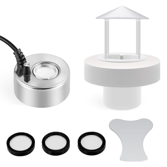 Mxmoonant 350ml/H Ultrasonic Mist Maker Fogger Metal Atomizer, Splash Guard