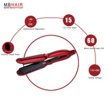 MBHAIR Ceramic Crimper Iron for Fluffy Hairstyle Curling Iron, Corrugation Crimper Hair Irons, Anti Static Ceramic Hair Crimping Iron Adjust Temperature