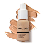 PHOERA Foundation Makeup Naturally Liquid Foundation Full Coverage Mattle Oil-Control Concealer 8 Colors Optional,Great Choice For Gift(#104 Buff Beige,30ml)