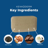 Kenkoderm Psoriasis Dead Sea Mud Soap with Argan Oil & Shea Butter 4.25 oz | 4 Bars | Dermatologist Developed | Fragrance + Color Free | Eczema, Psoriasis and Rosacea