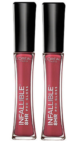 L'OREAL Paris Infallible 8 HR Le Gloss, Bloom 0.21 oz (Pack of 2)