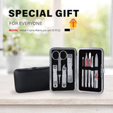 [Made in Korea] ROYAL Nail Clipper Set, 9pcs, Metalframe Manicure Set Black