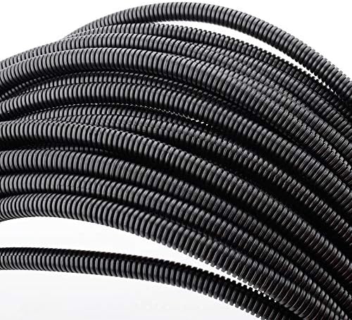 ZhiYo 100 FT 1/4” Wire Loom Split Tubing Auto Wire Conduit Flexible Cover