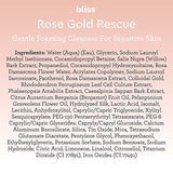 Bliss Rose Gold Rescue Foaming Face Wash - 6.4 Fl Oz - Cleanser for Sensitive Skin - Rose Water - Gently Removes Makeup - Non-Drying - Clean - Vegan & Cruelty-Free