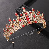 TOBATOBA Red Tiaras and Crowns for Women, Queen of Heart Crown, Crystal Wedding Tiara for Women Royal Queen Crown, Princess Tiara for Bride Headpieces for Birthday Pageant Halloween Costume Cosplay