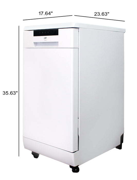 SPT SD-9263W 18″ Energy Star Portable Dishwasher – White