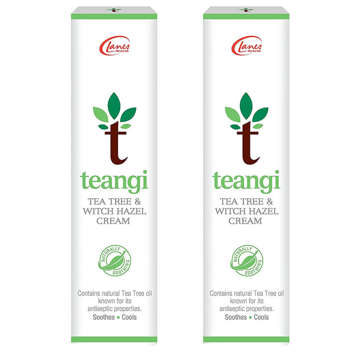 2 X Lanes Health Teangi Tea Tree & Witch Hazel Cream 28G-FREE UK DELIVERY by Lanes Health Teangi