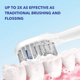 Flossing Toothbrush Head Replacement, Compatible with Water-pik Sonic Fusion / 2.0 SF-01, SF-02, SF03 & SF-04 Tooth-Brush and Water Flosser Combo Brush Heads (Compact, White(6Packs))