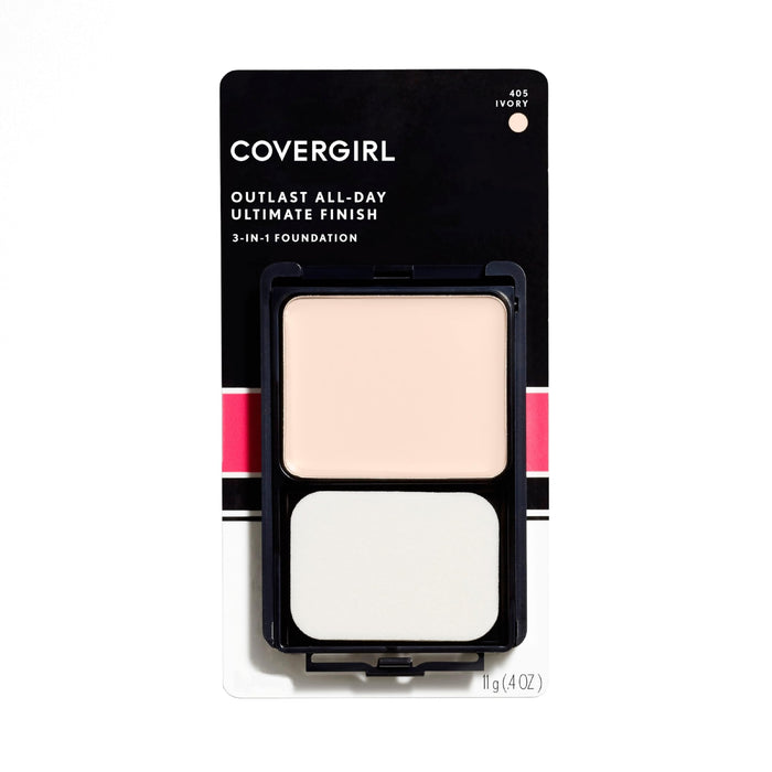 COVERGIRL Outlast All-Day Ultimate Finish Foundation, Ivory, 0.4 Ounce (Pack of 1)