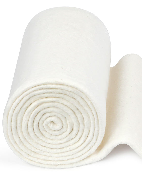 FIVEIZERO 100% Natural Cotton Quilt Batting–47Inchesx4Yards Large Lightweight Batting Fabric,Quilting Batting by The Yard for Sewing,Crafts,Potholders,Backing,Wadding,Twin & King Size Quilt Projects