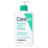 CeraVe Foaming Facial Cleanser | Daily Face Wash for Oily Skin with Hyaluronic Acid, Ceramides, and Niacinamide| Fragrance Free Paraben Free | 12 Fluid Ounce