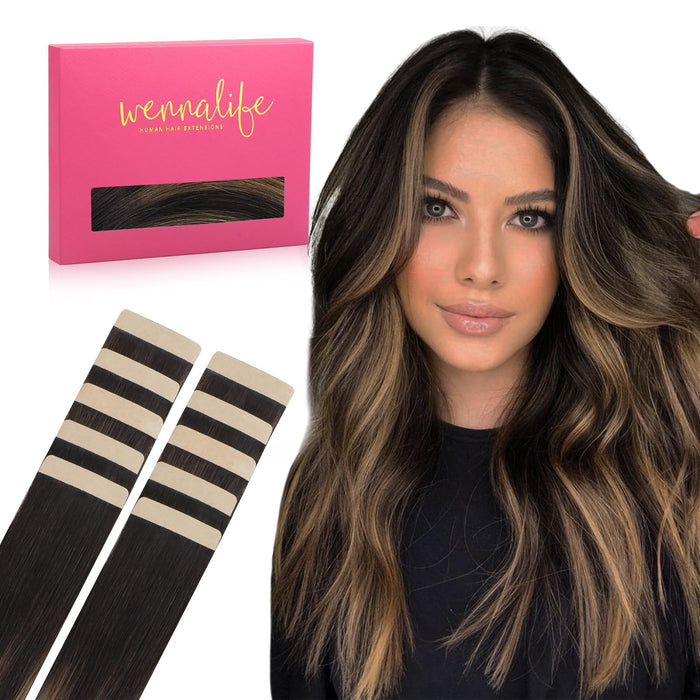 WENNALIFE 10PCSTape in Hair 1B/6/1B
