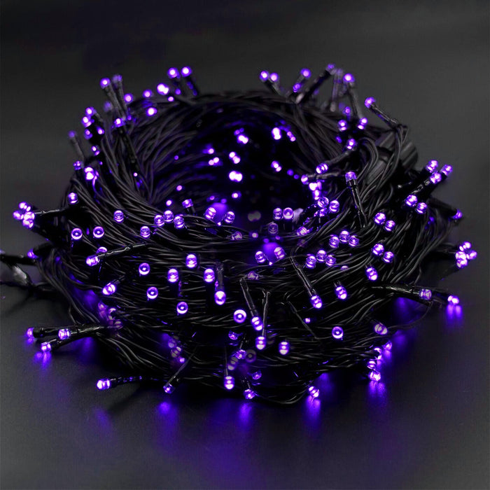 Twinkle Star 33 FT 100 LED String Lights, Plug in String Lights 8 Modes Waterproof for Indoor Outdoor Christmas Tree Wedding Party Bedroom (Purple, 33 ft)